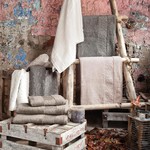 Полотенце для ванной Issimo Home VALENCIA бамбуково-хлопковая махра экрю 70х140, фото, фотография