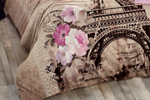 Постельное белье Issimo Home RANFORCE PARIS хлопковый ранфорс пудра 1,5 спальный, фото, фотография