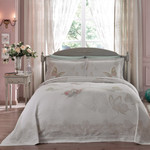 Покрывало Tivolyo Home FARFALA VENTO жаккард бежевый 260х260, фото, фотография