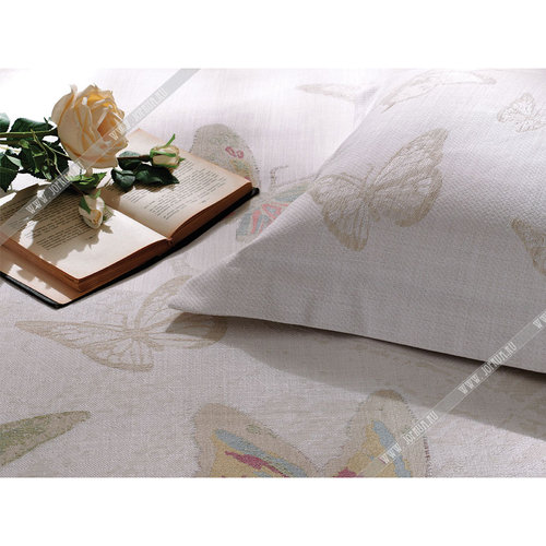 Покрывало Tivolyo Home FARFALA VENTO жаккард бежевый 260х260, фото, фотография