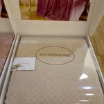 Махровая простынь-покрывало для укрывания Tivolyo Home ELIPS ПВХ хлопок бежевый 160х220, фото, фотография