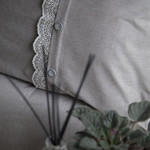 Постельное белье Issimo Home SALOME органический хлопковый сатин серый евро, фото, фотография