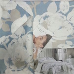 Постельное белье Issimo Home SATIN DECO ROSE хлопковый сатин делюкс белый+голубой евро, фото, фотография
