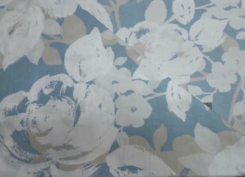 Постельное белье Issimo Home SATIN DECO ROSE хлопковый сатин делюкс белый+голубой евро, фото, фотография