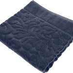 Коврик-полотенце Issimo Home VALENCIA бамбуково-хлопковая махра тёмно-синий 50х80, фото, фотография