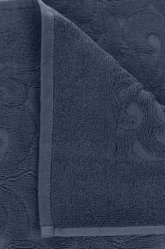 Коврик-полотенце Issimo Home VALENCIA бамбуково-хлопковая махра тёмно-синий 50х80, фото, фотография