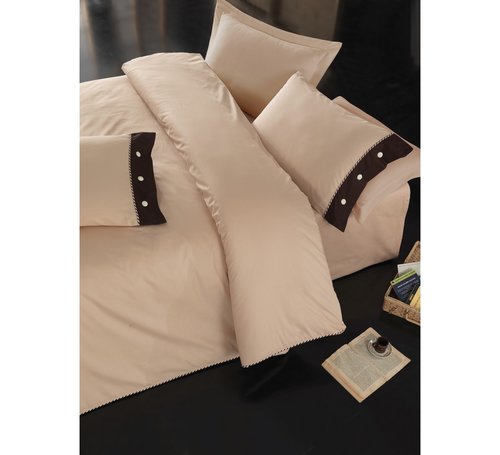 Постельное белье Cotton Box PLAIN хлопковый ранфорс бежевый 1,5 спальный, фото, фотография