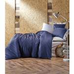 Постельное белье Cotton Box PLAIN хлопковый ранфорс синий 1,5 спальный, фото, фотография