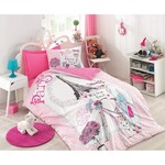 Постельное белье детское Cotton Box JUNIOR BEST FRIEND хлопковый ранфорс розовый 1,5 спальный, фото, фотография