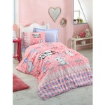 Постельное белье детское Cotton Box JUNIOR ANIMALS хлопковый ранфорс розовый 1,5 спальный, фото, фотография