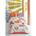 Постельное белье детское Cotton Box JUNIOR LITTLE TEAM хлопковый ранфорс оранжевый 1,5 спальный, фото, фотография