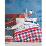 Постельное белье детское Cotton Box JUNIOR AIR BALLOON хлопковый ранфорс красный 1,5 спальный, фото, фотография