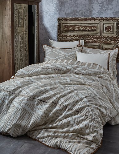 Постельное белье Ecocotton COLOSSAE органический хлопковый сатин делюкс горчичный евро, фото, фотография