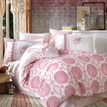 Постельное белье Hobby Home Collection DIAMOND хлопковый поплин розовый 1,5 спальный, фото, фотография