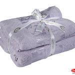 Подарочный набор полотенец для ванной 50х90, 70х140 Hobby Home Collection VERSAL хлопковая махра лиловый, фото, фотография