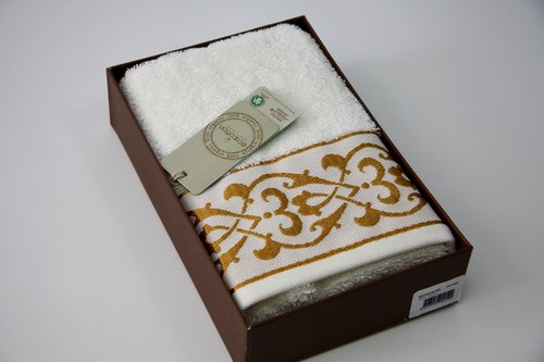 Полотенце для ванной в подарочной упаковке Ecocotton SEHZADE органический хлопок кремовый 80х150, фото, фотография