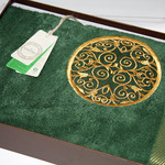 Полотенце для ванной в подарочной упаковке Ecocotton ARUS органический хлопок зелёный 50х90, фото, фотография
