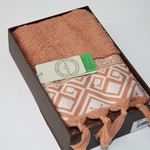 Полотенце для ванной в подарочной упаковке Ecocotton ASYA органический хлопок терракотовый 50х90, фото, фотография