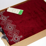 Полотенце для ванной в подарочной упаковке Ecocotton HAZAL органический хлопок бордовый 50х90, фото, фотография