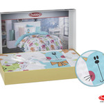 Детское подростковое постельне белье Hobby Home Collection MIOUU хлопковый поплин бирюзовый 1,5 спальный, фото, фотография