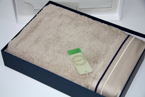 Полотенце для ванной в подарочной упаковке Ecocotton MARITIME органический хлопок бежевый 80х150, фото, фотография