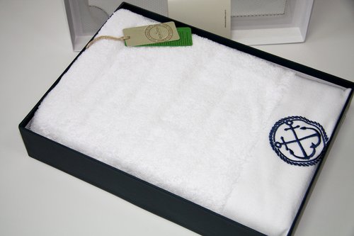 Полотенце для ванной в подарочной упаковке Ecocotton ROUTE органический хлопок белый 50х90, фото, фотография