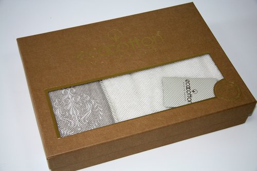Полотенце для ванной в подарочной упаковке Ecocotton HANZADE органический хлопок кремовый 50х90, фото, фотография