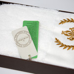 Полотенце для ванной в подарочной упаковке Ecocotton AHSEN органический хлопок мужской кремовый 50х90, фото, фотография