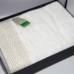 Полотенце для ванной в подарочной упаковке Ecocotton TUGRA органический хлопок кремовый 50х90, фото, фотография