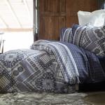 Постельное белье Issimo Home RANFORCE SORAYA хлопковый ранфорс синий, серый 1,5 спальный, фото, фотография