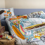 Комплект подросткового постельного белья Issimo Home RANFORCE PEACE хлопковый ранфорс бирюзовый 1,5 спальный, фото, фотография