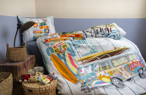 Комплект подросткового постельного белья Issimo Home RANFORCE PEACE хлопковый ранфорс бирюзовый 1,5 спальный, фото, фотография