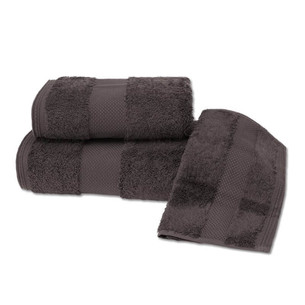 Набор полотенец для ванной в подарочной упаковке 32х50, 50х100, 75х150 Soft Cotton DELUXE хлопковая махра коричневый