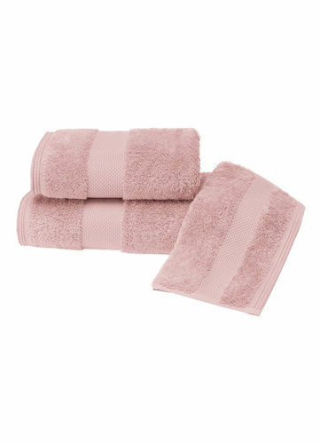 Набор полотенец для ванной в подарочной упаковке 32х50 3 шт. Soft Cotton DELUXE хлопковая махра розовый, фото, фотография