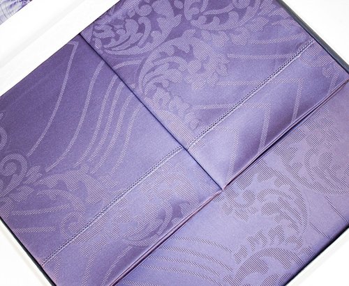 Постельное белье Tivolyo Home PRINCESS бамбуковый сатин-жаккард лиловый евро, фото, фотография