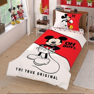 Детское постельное белье TAC MICKEY CEK хлопковый ранфорс 1,5 спальный