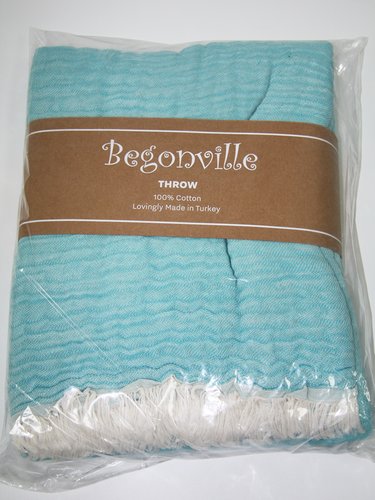 Плед Begonville TROY хлопок turquoise 130х180, фото, фотография