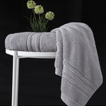Полотенце для ванной Karna SERRA хлопковая махра серый 50х90, фото, фотография