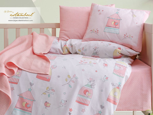 Постельное белье для новорожденных Istanbul Home Collection BIRD HOUSE лососевый, фото, фотография