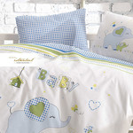 Постельное белье для новорожденных Istanbul Home Collection HAPPY синий, фото, фотография