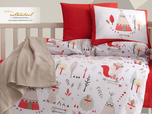 Постельное белье для новорожденных Istanbul Home Collection JUNGLE красный, фото, фотография