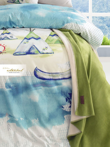 Детское постельное белье с пледом Istanbul Home Collection GENC RANFORCE SCOUT хлопковый ранфорс 1,5 спальный, фото, фотография