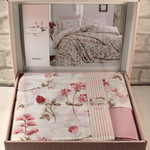 Постельное белье Istanbul Home Collection COTTON LIFE FROZEN ранфорс розовый 1,5 спальный, фото, фотография