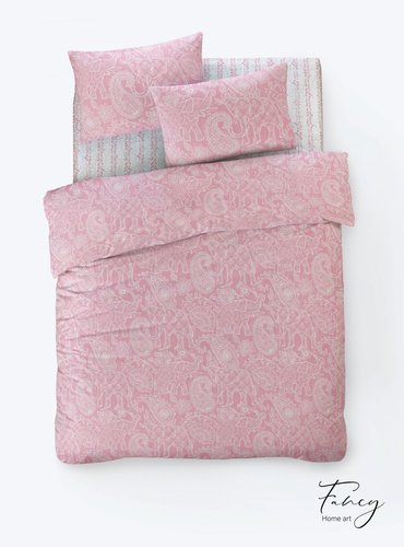 Постельное белье Istanbul Home Collection FANCY BOHEM ранфорс розовый евро, фото, фотография