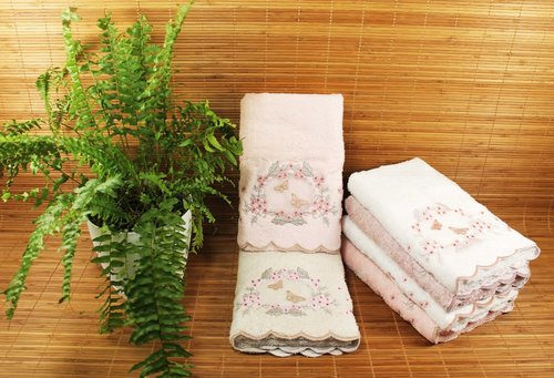 Набор полотенец для ванной 6 шт. Pupilla ARMONI бамбуковая махра 50х90, фото, фотография