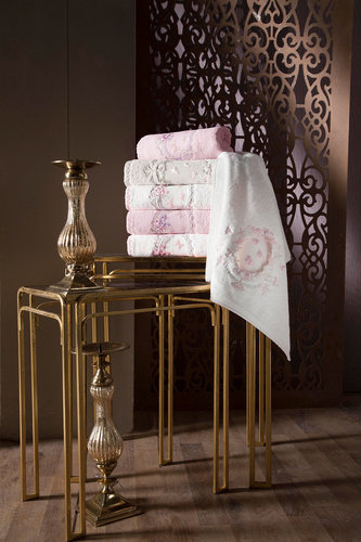 Набор полотенец для ванной 6 шт. Pupilla BEYZA бамбуковая махра 70х140, фото, фотография