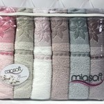 Набор полотенец для ванной 6 шт. Miasoft KARDELEN хлопковая махра 70х140, фото, фотография