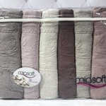 Набор полотенец для ванной 6 шт. Miasoft LARIN хлопковая махра 70х140, фото, фотография