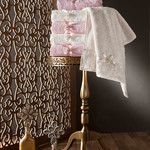 Полотенце для ванной в подарочной упаковке Pupilla CLARA бамбуковая махра розовый 50х90, фото, фотография