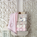 Набор полотенец для ванной в подарочной упаковке 2 пр. Pupilla CEMRE бамбуковая махра розовый, фото, фотография